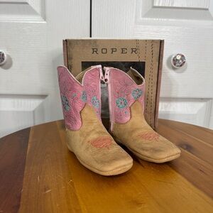 Roper cowbabies Daisy Mae leather boots size 3